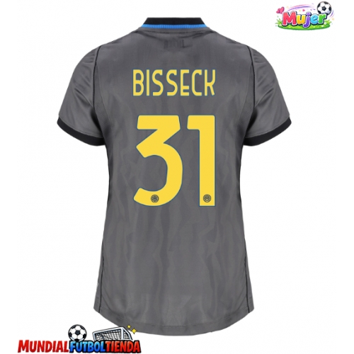 Camiseta Inter Milan Yann Bisseck #31 Tercera Equipación Replica 2026-27 para mujer mangas cortas